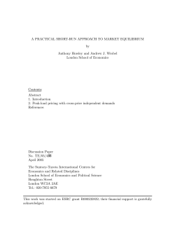 A Practical Short-Run Approach to Market Equilibrium