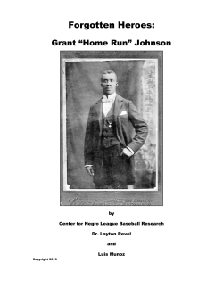 Forgotten Heroes - Center for Negro League Baseball Research
