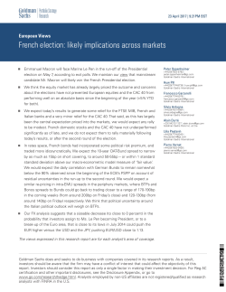 French election: likely implications across markets