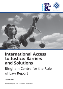 International Access to Justice: Barriers and Solutions
