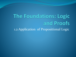 The Foundations: Logic and Proofs