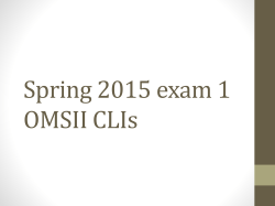 Spring Exam 1 OMSII CLIs 1-24