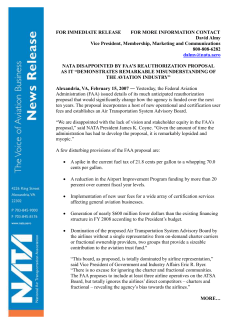 The Game Is Afoot: FAA Issues New Financing Program To Fund