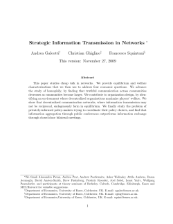 Strategic Information Transmission in Networks
