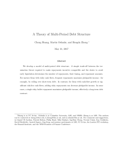 A Theory of Multi-Period Debt Structure