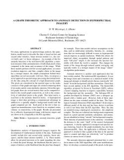 A GRAPH THEORETIC APPROACH TO ANOMALY