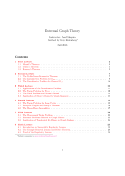 Extremal Graph Theory