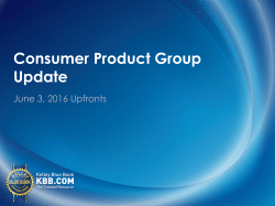 Consumer Product Group Update - KBB.com