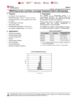 Easy-to-Use, Low-Power, Low-Supply Temperature Switch in