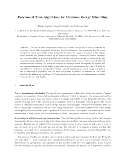 Polynomial Time Algorithms for Minimum Energy