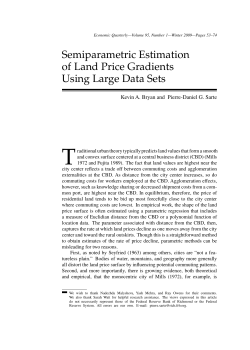 Semiparametric Estimation of Land Price Gradients Using Large