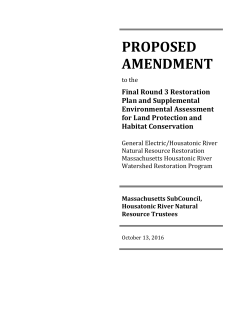 Proposed Amendment to Final Round 3 Restoration Plan and