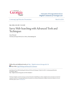 Savvy Web Searching with Advanced Tools and Techniques