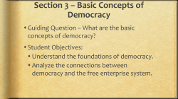 Chapter 1-Section 3-Basic Concepts of Democracy