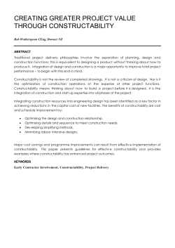 creating greater project value through constructability
