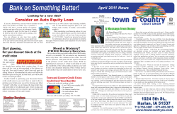 11 April.indd - Town and Country Credit Union, Harlan Iowa