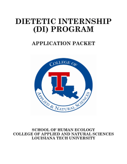 dietetic internship (di) program