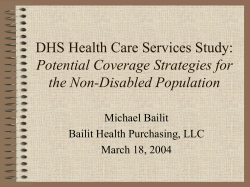 Overview of Minnesota Legislative Medicaid Study Process