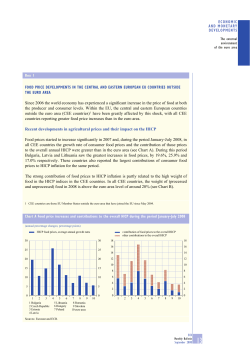 Food price developments in the central and eastern European EU