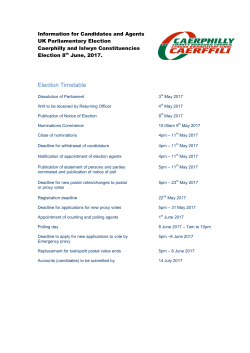 Information for Candidates and Agents