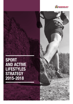 sport and active lifestyles strategy 2015-2018