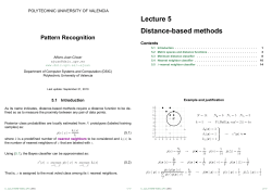 Lecture 5 Distance-based methods