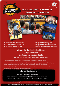 InformaEon Session Michael Jordan Training