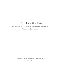 Tic-Tac-Toe with a Twist