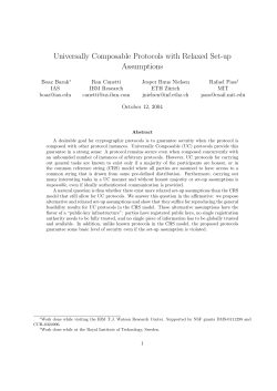 Universally Composable Protocols with Relaxed Set