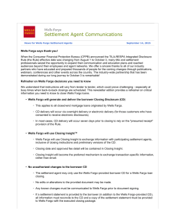 Settlement Agent Communications