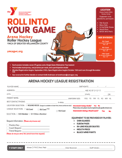 ROLL INTO YOUR GAME Arena Hockey Roller Hockey League
