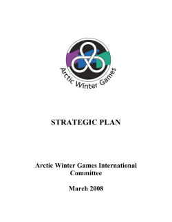 STRATEGIC PLAN Arctic Winter Games International Committee