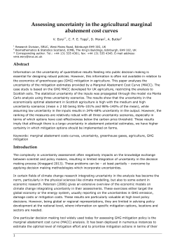 Assessing uncertainty in the agricultural marginal abatement cost