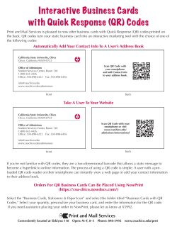 Interactive Business Cards with Quick Response (QR