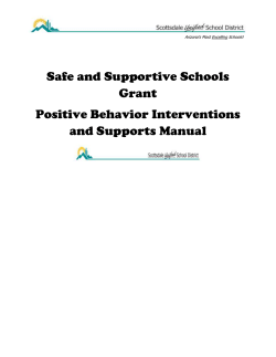 Safe and Supportive Schools Grant Positive Behavior Interventions
