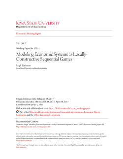 Modeling Economic Systems as Locally