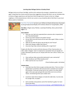 Learning about Refugee Stories at Sunday School