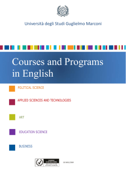 Courses and Programs in English - Universit&agrave; degli Studi Guglielmo