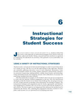 Instructional Strategies for Student Success Chapter