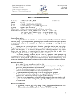 organizational behavior -