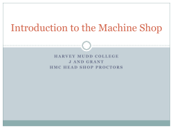 Introduction to the Machine Shop