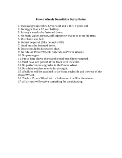Power Wheels Demolition Derby Rules: 1. Two age groups 3 thru 6