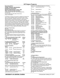 Economics - UCF Catalog - University of Central Florida