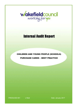 Purchase Cards - Wakefield Council