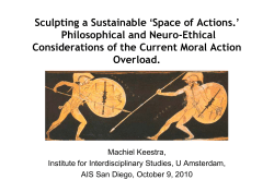 Sculpting a Sustainable `Space of Actions.` Philosophical and Neuro