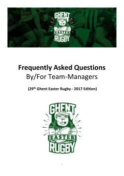 Frequently Asked Questions By/For Team-Managers