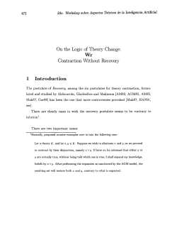 On the Logic of Theory Change: Contraction Without