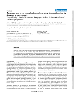 Coverage and error models of protein-protein