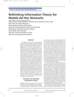 Rethinking Information Theory for Mobile Ad Hoc Networks