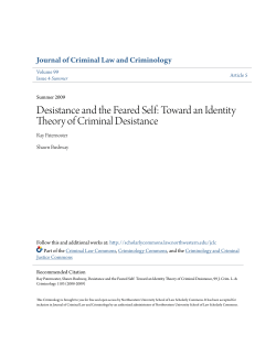 Desistance and the Feared Self: Toward an Identity Theory of